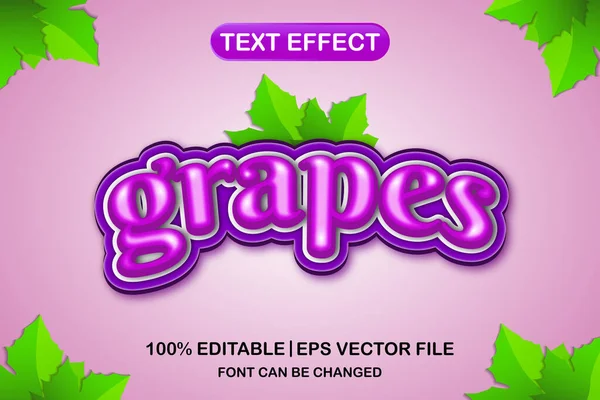 Raisin Effet Texte Modifiable — Image vectorielle