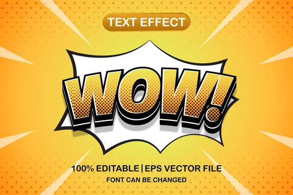 Wow Editierbarer Texteffekt — Stockvektor