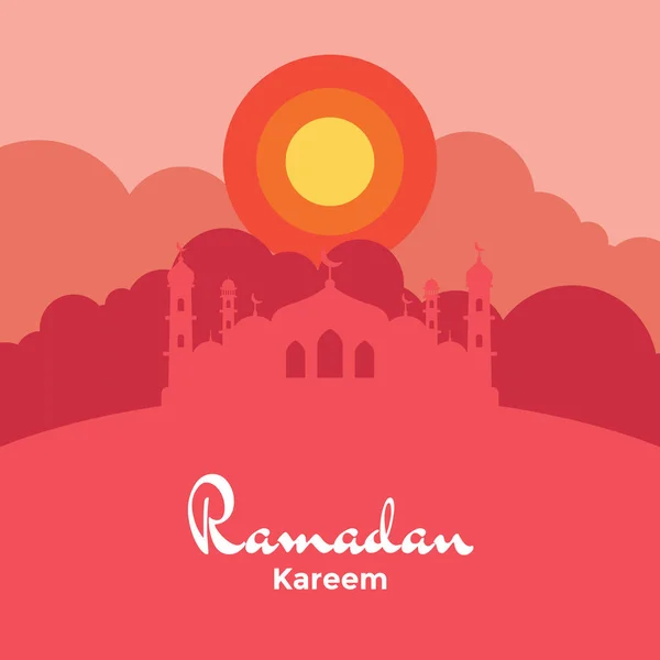 Lamstration Vector Graphic Days Ramadan Kareem 사이트 라마단 포스터 라마단 — 스톡 벡터