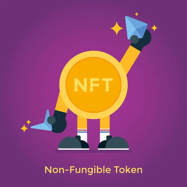 Parası Olmayan Bir Jeton Değerli Bir Şey Tutar. NFT içeriği, NFT tasarımı, NFT iletisi vs. için iyi.