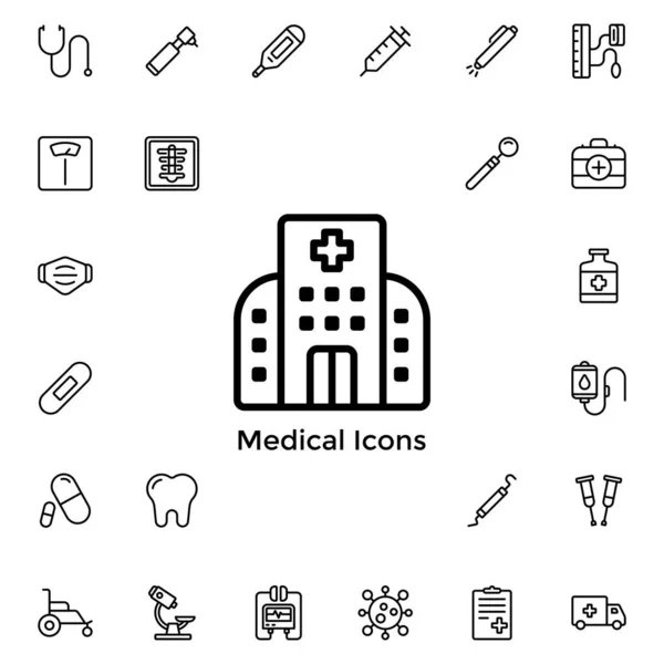 Vektorgrafik Medizinischer Symbole Gut Für Die Anwendung Medizinischen Leben — Stockvektor
