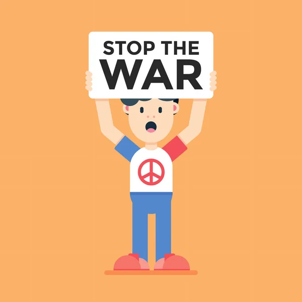 Vecteur Stop War Parfait Pour Contenu Pacifique Prévenir Guerre Etc — Image vectorielle