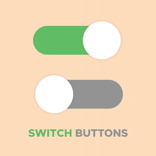 Vector Switch Buttons Perfect Additional Design Content Element Etc — Stock Vector