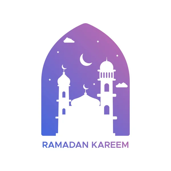 Ramazan Kareem Görüntü Vektörü Grafiği Ramazan Tebrik Kartı Şablon Düzen — Stok Vektör