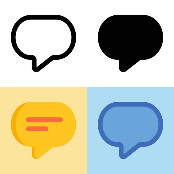 Иллюстрационный Векторный Рисунок Chat Icon Перфект Пользовательского Интерфейса Нового Приложения — стоковый вектор