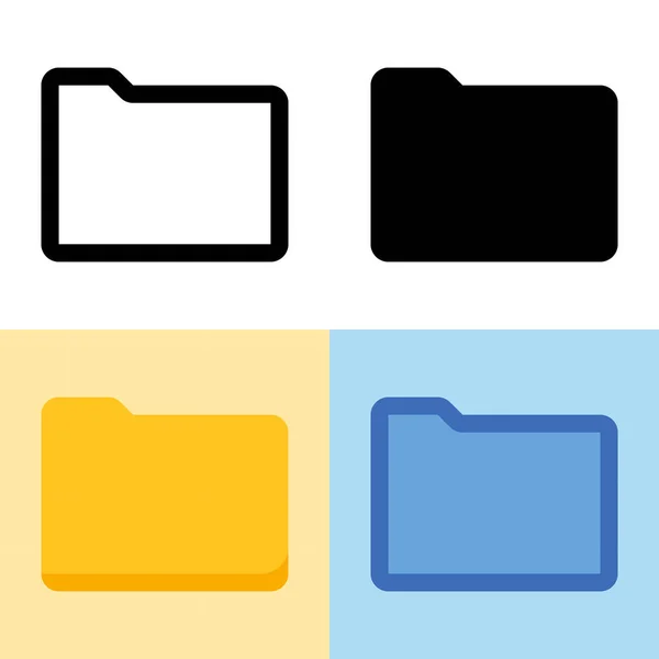 Ilustración Gráfica Vectorial Folder Icon Perfecto Para Interfaz Usuario Nueva — Vector de stock