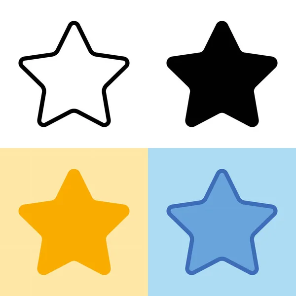 Ілюстрована Векторна Графіка Star Icon Ідеально Підходить Інтерфейсу Користувача Нового — стоковий вектор