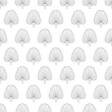 Nilüfer yaprağı vektörü kusursuz desen. Tropik yapraklar düz botanik arkaplan