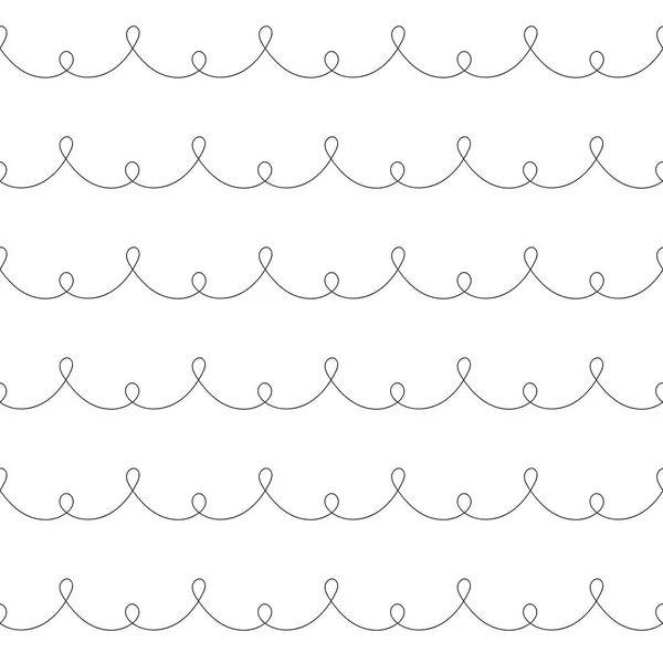 Krabbel horizontale strepen vector naadloos patroon. kant achtergrond — Stockvector