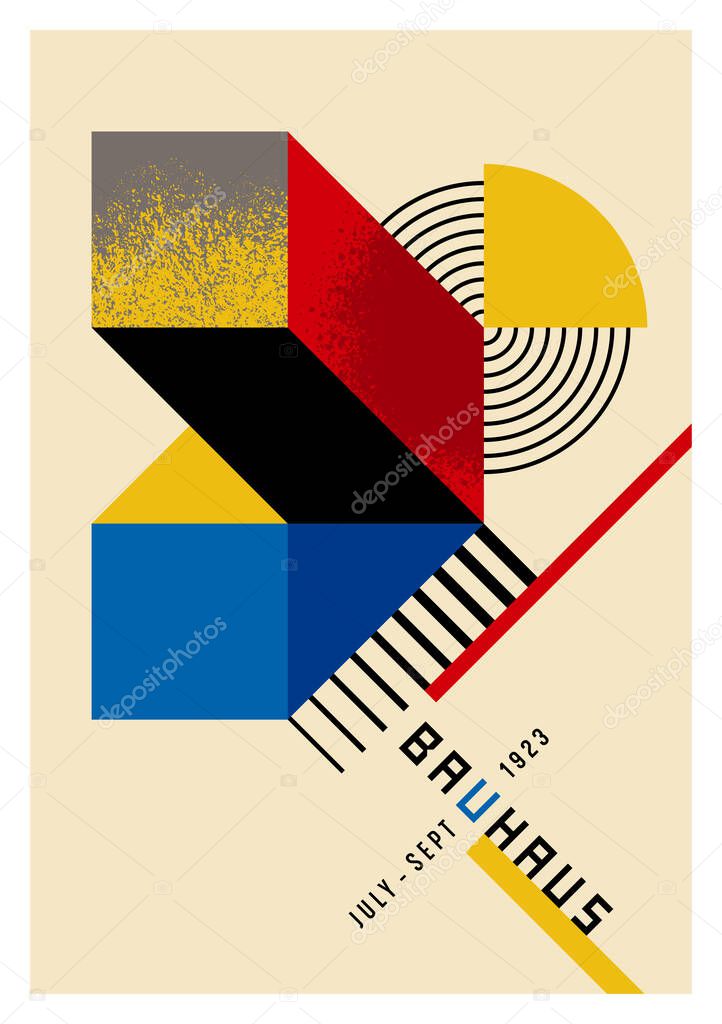 Original Abstract Poster Made in the Bauhaus Style. Vector EPS 10.