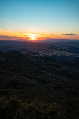 Tramonto su Nuoro dal Monte Ortobene,Sardegna