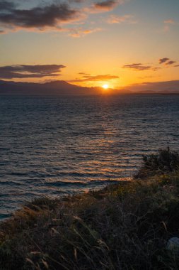 Tramonto sul mare visto dal quartiere di Sant'Elia, citt di Cagliari, Sardegna
