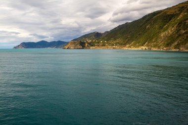  Manarola Liguria İtalya 'dan manzara