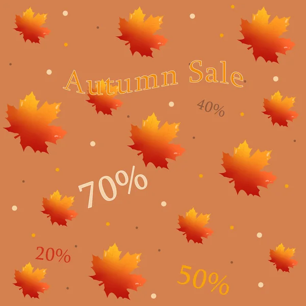 Autumn Leaves Seamless Sale — Stockfoto