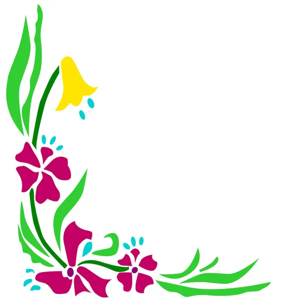 Güzel el çizimi çiçek.