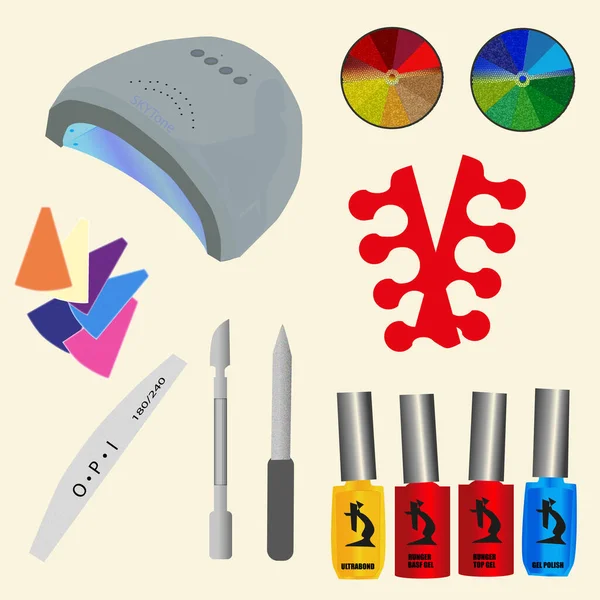  Manikür için ayarlandı. Manikür setleri. Manikür kavramları