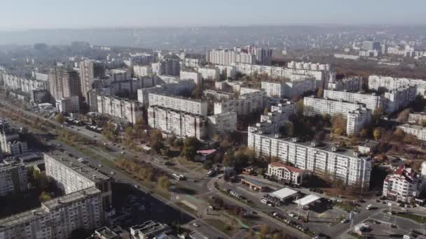 Ciudad Mañana Desde Las Alturas — Vídeo de stock