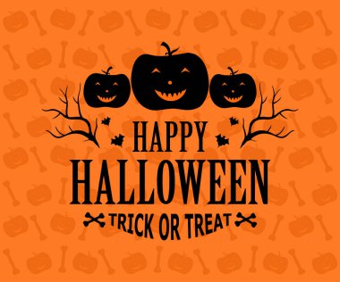 Mutlu Cadılar Bayramı özel afişi veya arkaplan illüstrasyonu