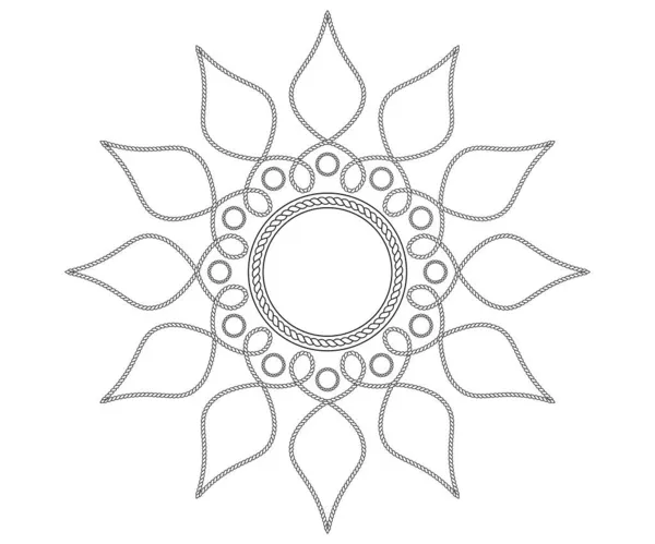 Zincir desenli bir mandala tasviri, çeşitli tasarımlar için harika.