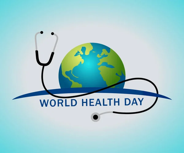Tło Ilustracja Światowego Dnia Zdrowia Jest Globalny Dzień Świadomości Zdrowotnej — Wektor stockowy
