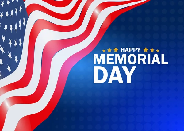 Απεικόνιση Του Happy Memorial Day Αμερικανική Εθνική Εορτή — Διανυσματικό Αρχείο