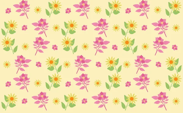 Papatya ve gül yaprağı deseni, parlak bir arka planda, papatya çiçeği tomurcukları, dikişsiz çiçek deseni, çiçek desenli doku konsepti. Kartlar ya da ambalaj kağıtları için en küçük yazdırma