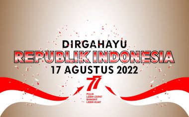 Happy Indonesian Independence Day, Happy Republic of Indonesia, Vector illustration. background, banner, poster