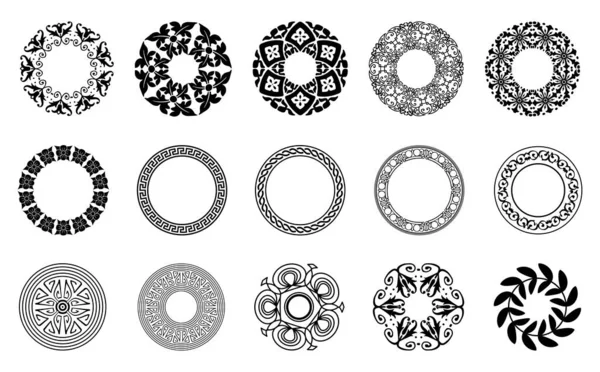 round shape mandala ornament set, vector transparent background good for a variety of design materials, backgrounds, invitations, posters, social media, templates