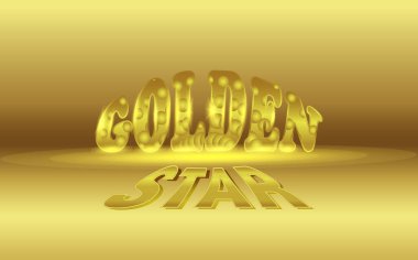 golden effect start text,Start show fancy text effect style
