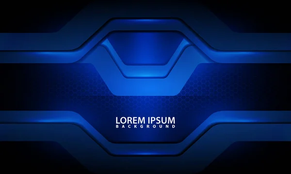 Soyut mavi arkaplan çizimi 2, eğim ve çakışan şekillerle, ışık efektiyle