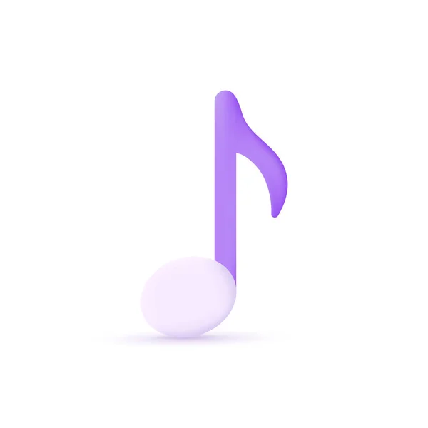 Icono Nota Música Aislada Fondo Blanco Nota Canción Símbolo Musical — Vector de stock