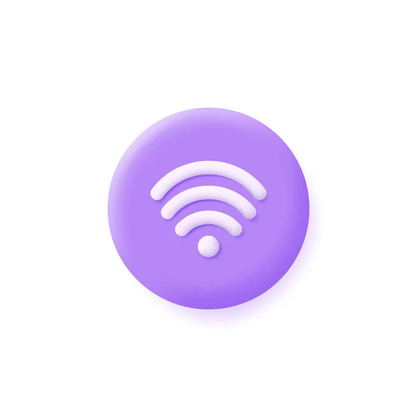 Icono Wifi Aislado Sobre Fondo Blanco Internet Inalámbrico Moderno Moderno — Vector de stock