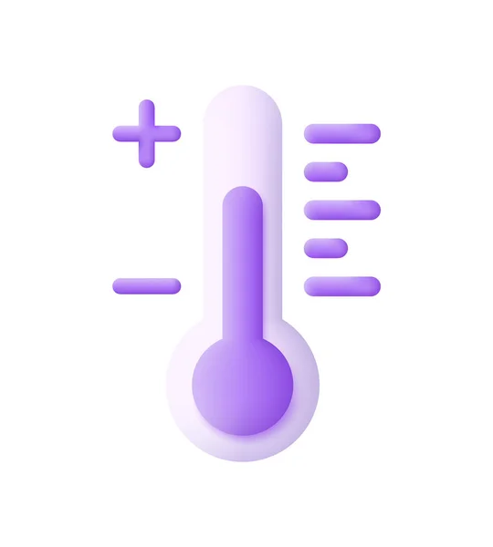 Thermometer Geïsoleerd Witte Achtergrond Voorspelling Klimaat Meteorologie Iconen Temperatuur Trendy — Stockvector