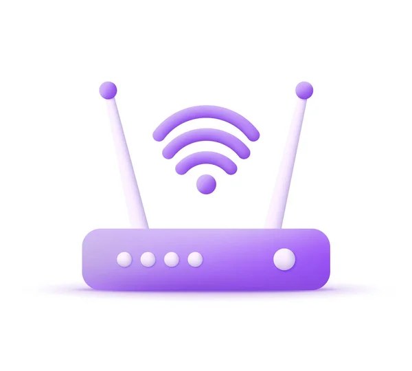 Internet Wifi Router Isolato Sfondo Bianco Modem Wireless Può Essere — Vettoriale Stock