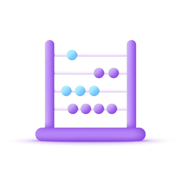 Abacus Symbol Isoliert Auf Weißem Hintergrund Bildung Und Schulisches Element — Stockvektor