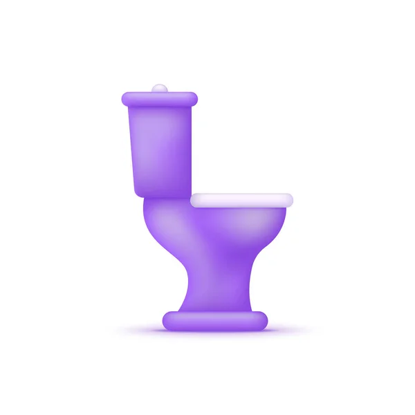 Symbool Van Toilet Geïsoleerd Witte Achtergrond Toiletpot Badkamerconcept Kan Voor — Stockvector