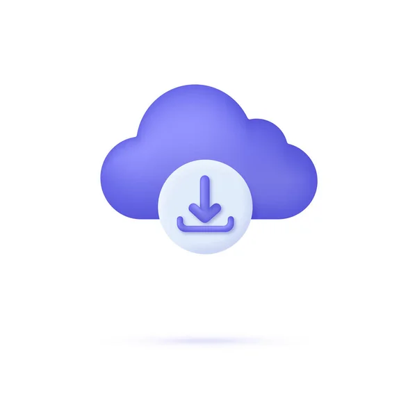 Download Ícone Vetor Nuvem Isolado Fundo Branco Pode Ser Usado — Vetor de Stock
