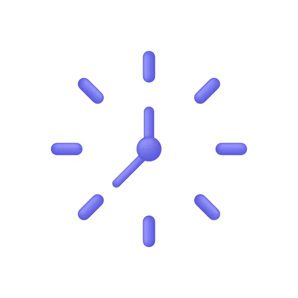Uhr Isoliert Auf Weißem Hintergrund Zeitablauf Zeiterfassung Und Zeitmessung Zeitrahmenkonzept — Stockvektor