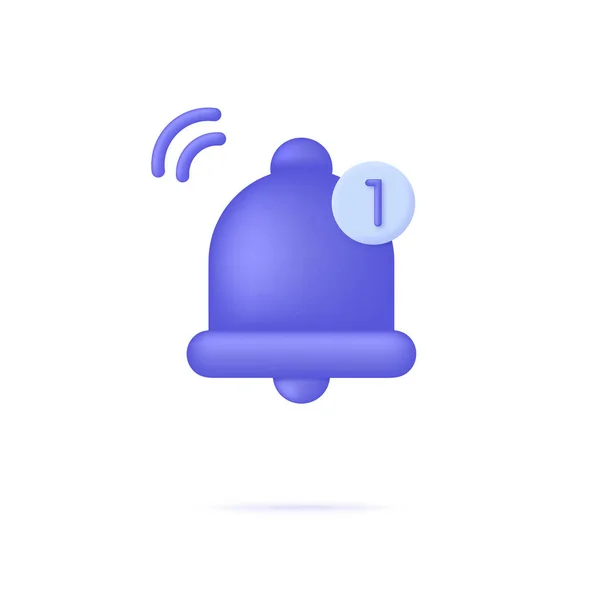 Notification Bell Illustration Message Notification Icon Alarm Icon Social Media — Vettoriale Stock