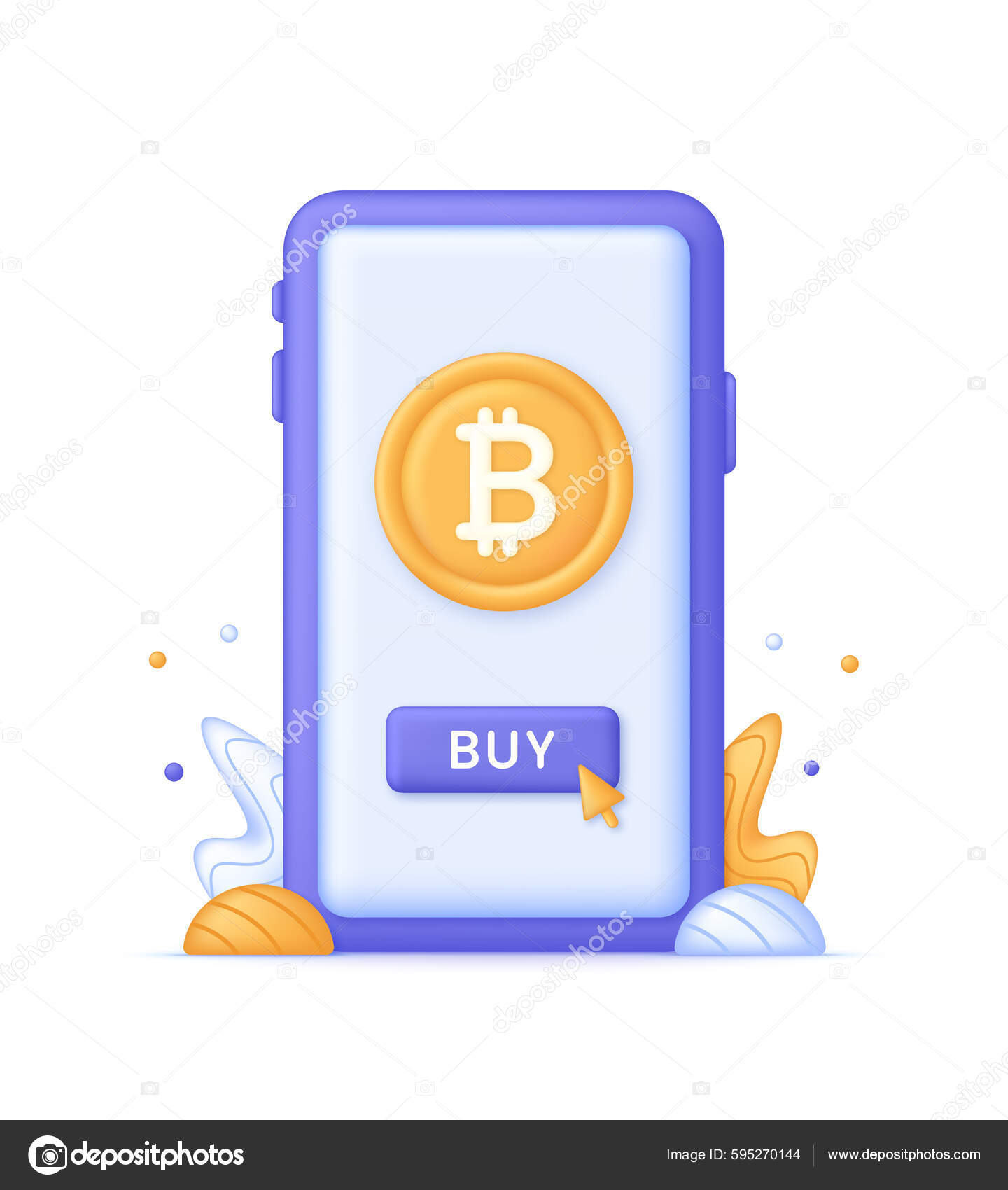 Buy Bitcoin Illustration Online Crypto Payment Concept Pay Click Virtual  Stock Vector by ©Violet_Sun 595270144