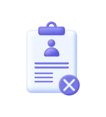 3D Medical blank and cross mark isolated on white background. Medical outline pictogram. The concept of prescribing a dose of pills. Can be used for many purposes. Vector in 3d style.