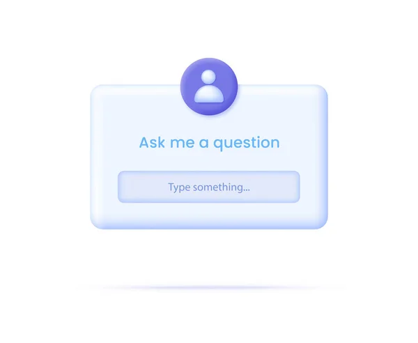 Ask Question Illustration User Interface Window Template Collection Modern Vector — Vettoriale Stock