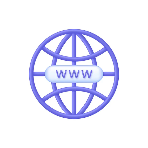 Ікона Глоуб Пошук Знаку Www Технологія Веб Хостингу Сторінка Пошуку — стоковий вектор