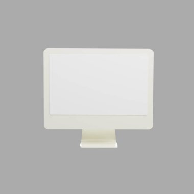 Pc Monitor 3d ilüstrasyon simgesi oluşturuluyor