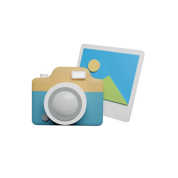 Camera Photo Icon Rendereing Illustration — Stock Photo, Image