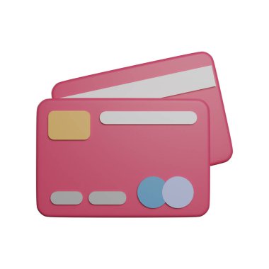 Banka kartı finans ödeme dijital simgesi 3d oluşturma