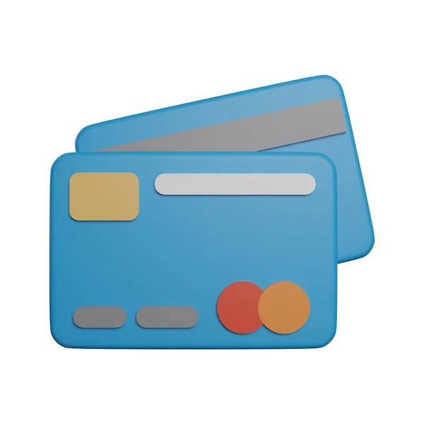 Bankkort Finansiering Betalning Digital Ikon Render — Stockfoto