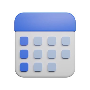 Takvim süresi ay ve yıl 3D resimleme