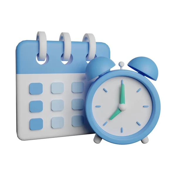 Alarm Clock Date Reminder Icon Rendering Illustration — стоковое фото