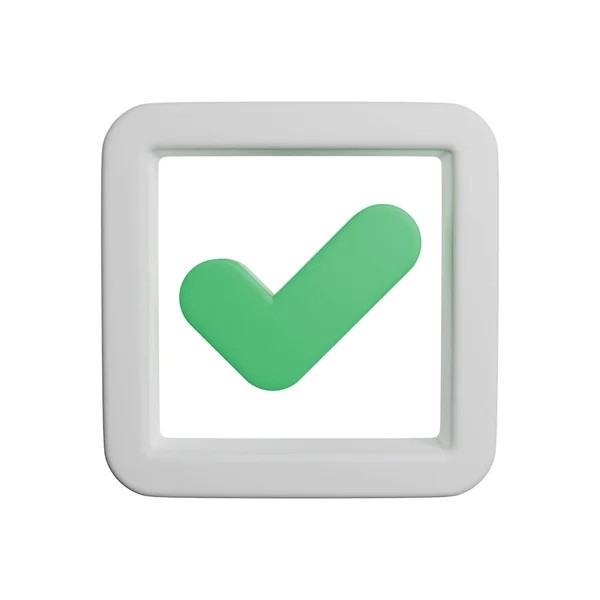 Checklist Box Rendering Icon Illustration — Stock Photo, Image